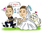 caricatura matrimonio